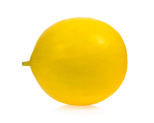 Yellow melon isolated on white background