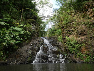 Kalihi ice ponds waterfall Honolulu Hawaii Oahu island