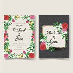 floral wedding invitation template