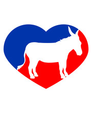 herz i love liebe esel pferd pony klein packesel lange ohren bauernhof reiten reiter silhouette schwarz umriss