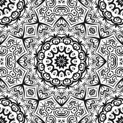 Seamless monochrome color floral pattern. Abstract design. Vector illustration for wallpaper, fabric, print
