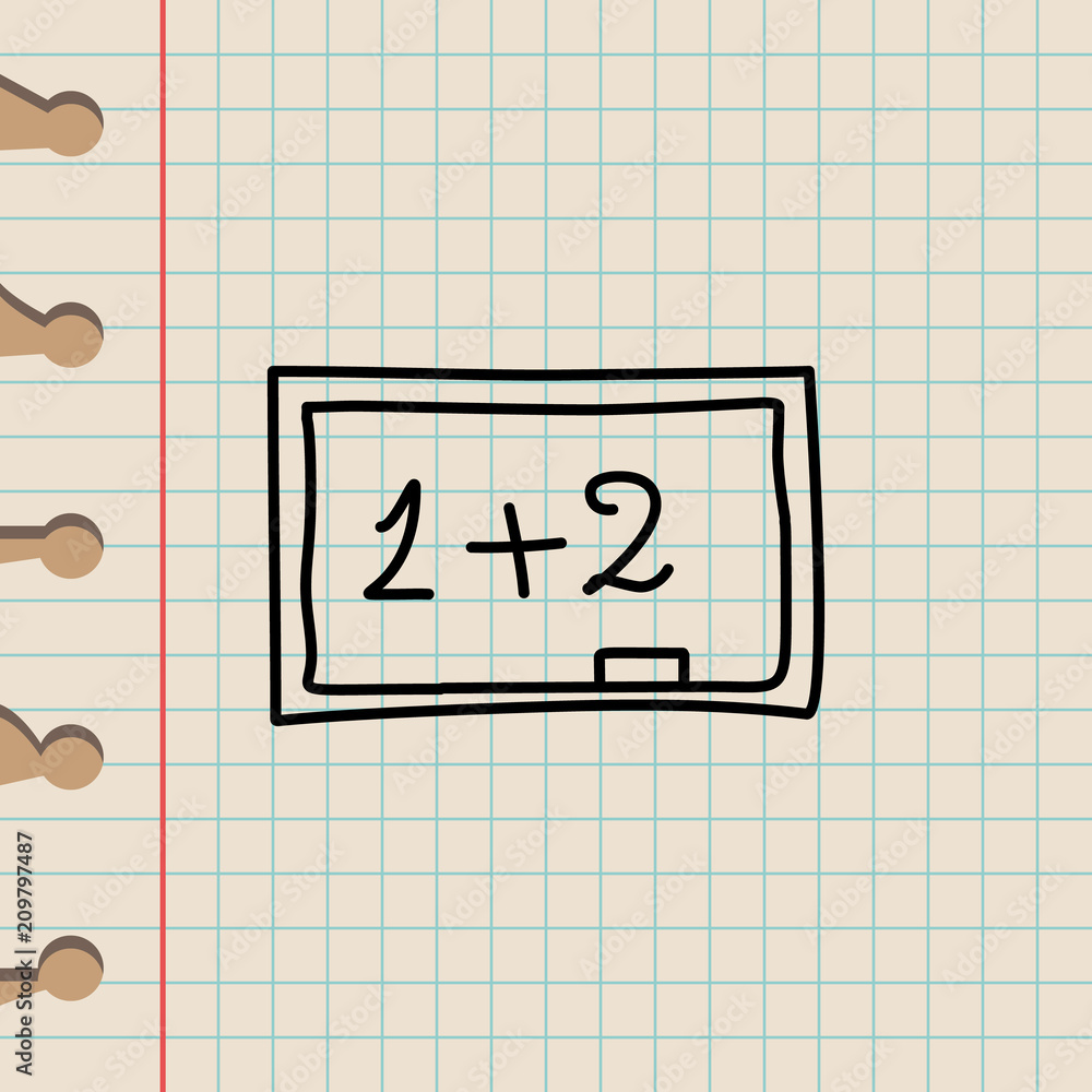 Poster exercise on the school board sketch icon. element of education icon for mobile concept and web apps.