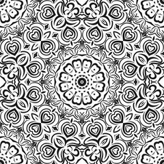 Seamless vector pattern. Geometric floral ornament. For Interior decoration, wallpaper, presentation, fashion design, print