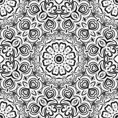 Seamless vector pattern. Geometric floral ornament. For Interior decoration, wallpaper, presentation, fashion design, print