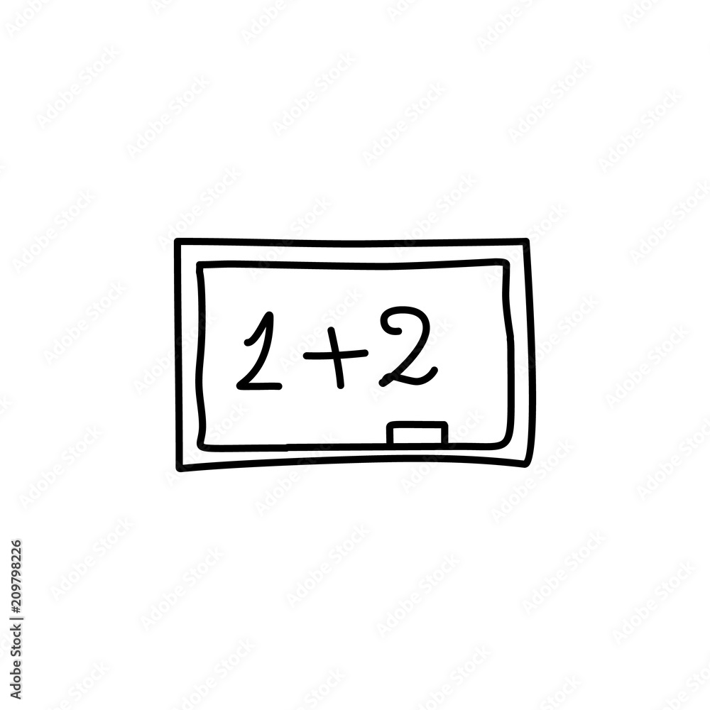 Poster exercise on the school board sketch icon. element of education icon for mobile concept and web apps.
