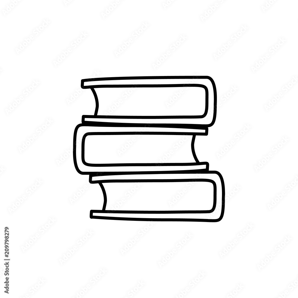 Aufkleber books sketch icon. element of education icon for mobile concept and web apps. outline books sketch i