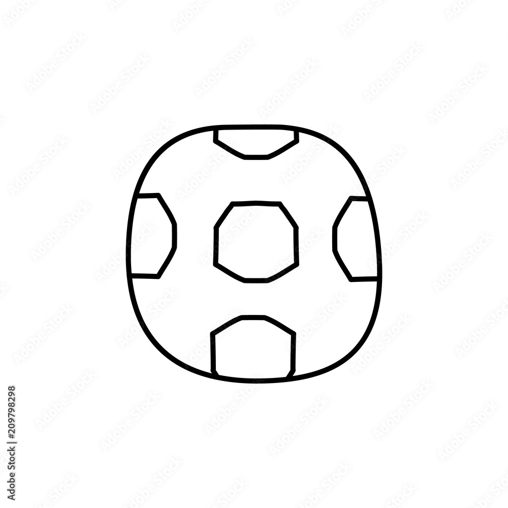 Aufkleber soccer ball sketch icon. element of education icon for mobile concept and web apps. outline soccer b