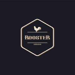 Rooster Logo Vector Template Design Illustration