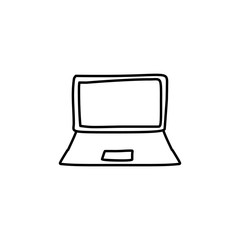 a laptop sketch icon. Element of education icon for mobile concept and web apps. Outline a laptop sketch icon can be used for web and mobile