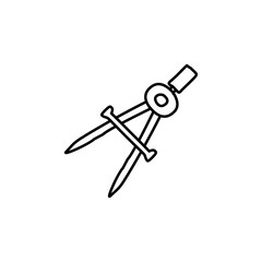 compass sketch icon. Element of education icon for mobile concept and web apps. Outline compass sketch icon can be used for web and mobile