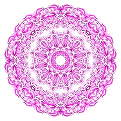 Beautiful round flower mandala. Vector illustration. Abstract