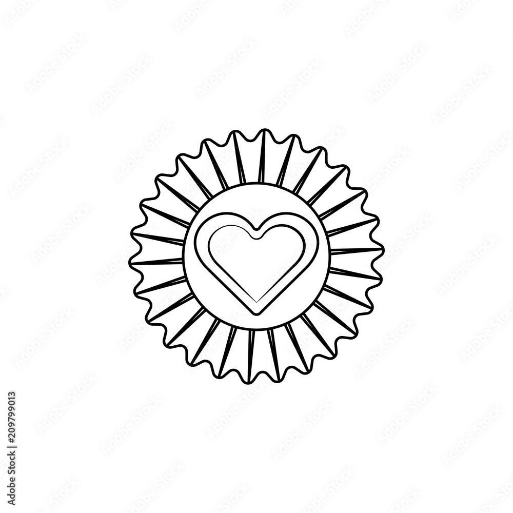 Poster candy wrapper line icon. element of chocolate icon for mobile concept and web apps. thin line candy 