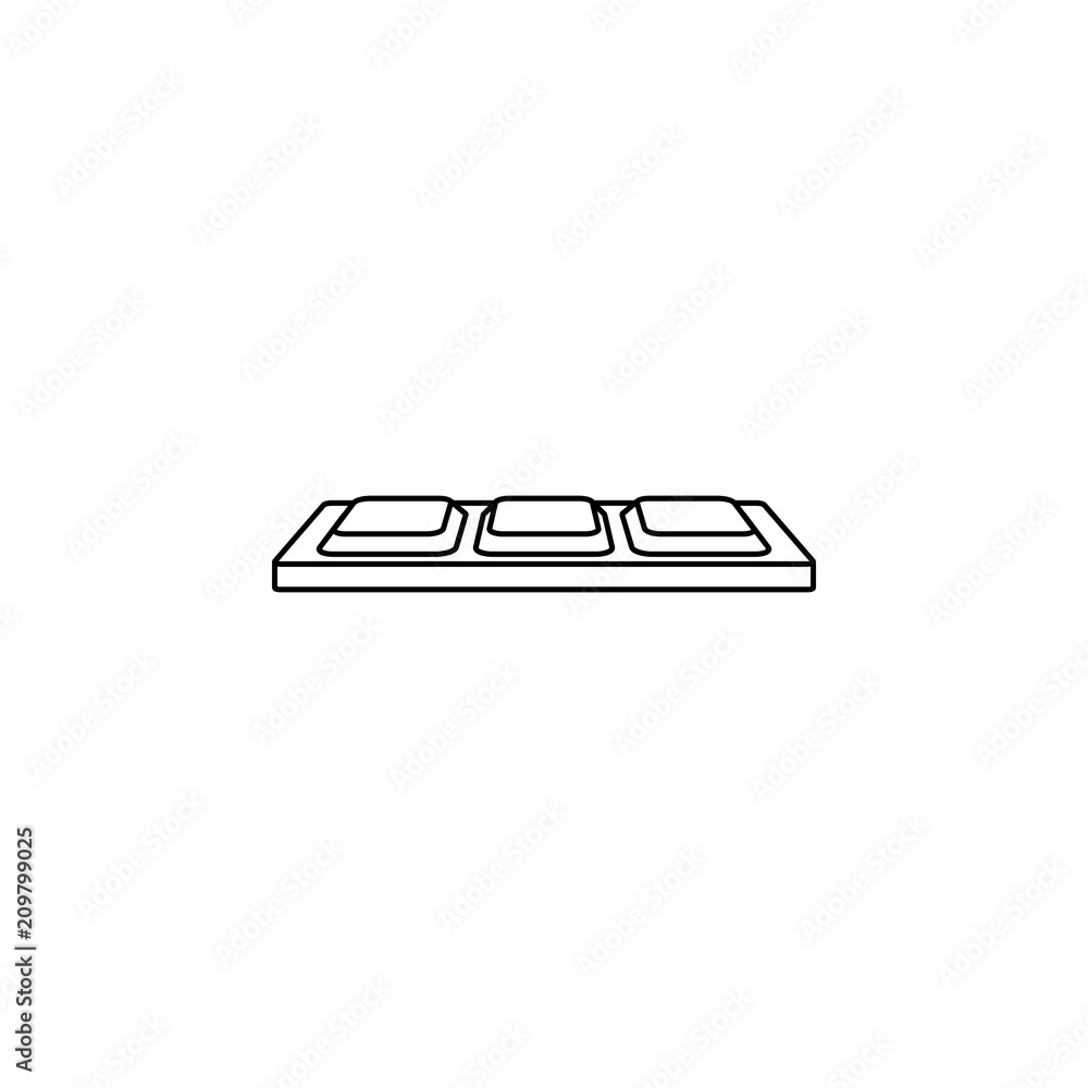 Poster chocolate bar line icon. element of chocolate icon for mobile concept and web apps. thin line chocol