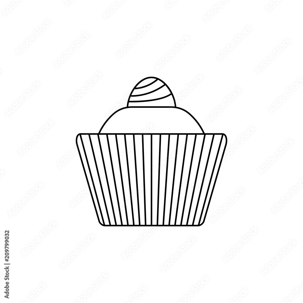Poster candy wrapper line icon. element of chocolate icon for mobile concept and web apps. thin line candy 