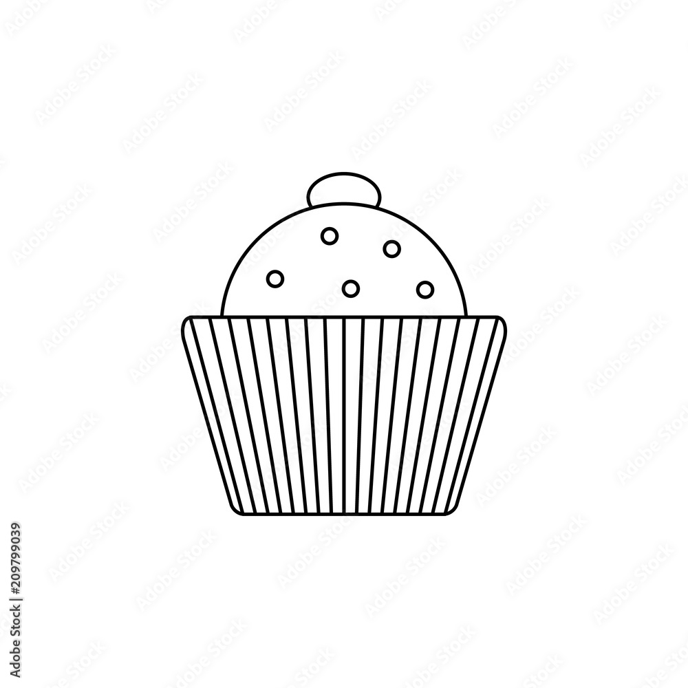 Poster candy wrapper line icon. element of chocolate icon for mobile concept and web apps. thin line candy 
