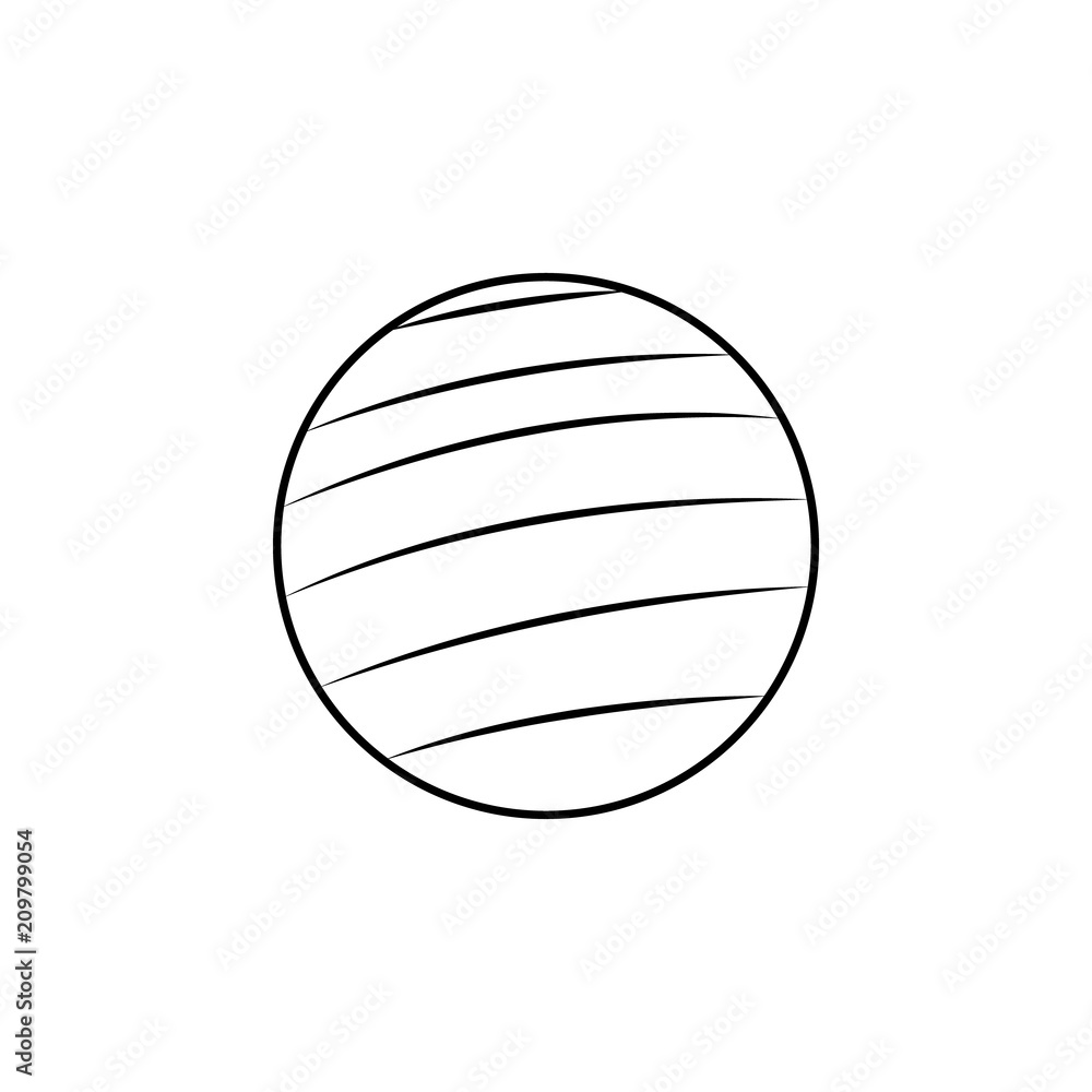 Poster chocolate ball line icon. element of chocolate icon for mobile concept and web apps. thin line choco