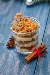 Christmas dessert with cinnamon