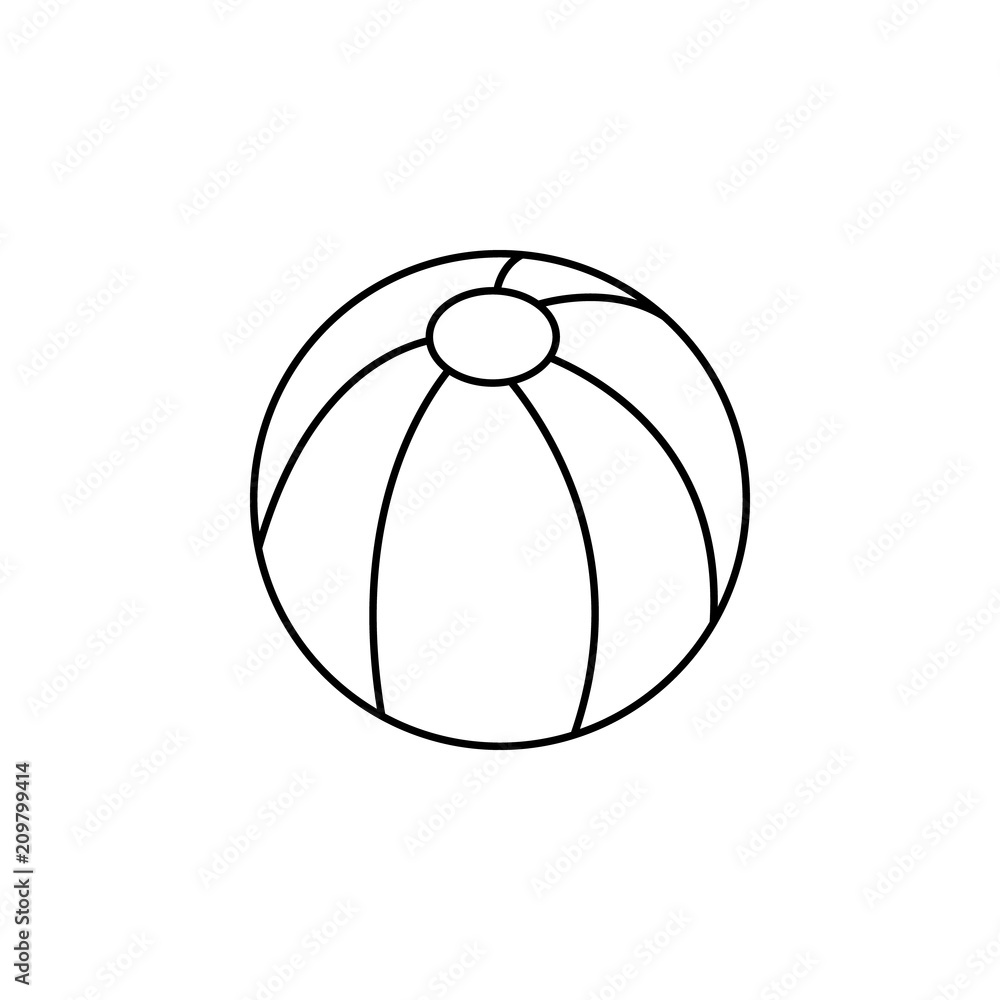 Aufkleber ball line icon. element of toys icon for mobile concept and web apps. thin line ball line icon can b