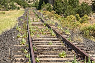 Forgotten train tracks near Buena Vista, Colorado, USA