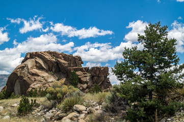 Natural rock formation near Buena Vista, Colorado, USA
