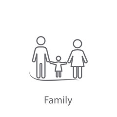 Family icon. Simple element illustration. Family symbol design from Insurance collection set. Can be used for web and mobile