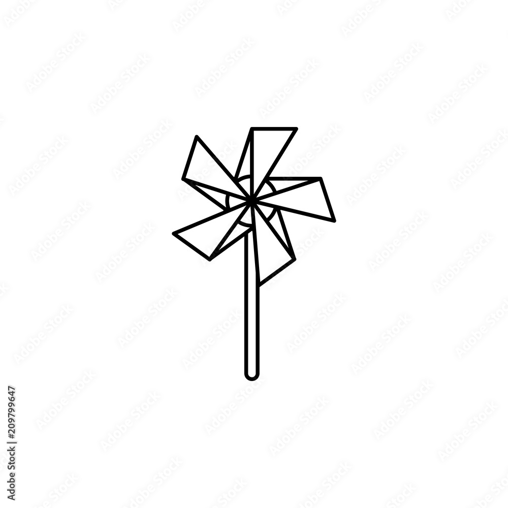 Poster toy fan line icon. element of toys icon for mobile concept and web apps. thin line toy fan line icon