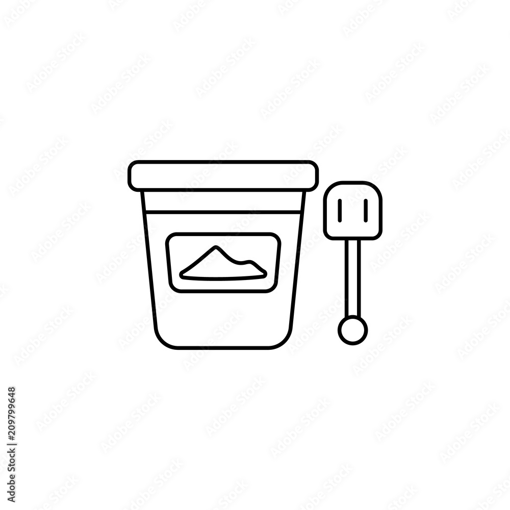 Poster bucket and spatula line icon. element of toys icon for mobile concept and web apps. thin line bucket