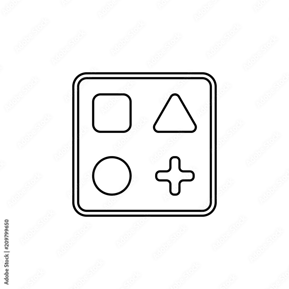 Poster cognitive box line icon. element of toys icon for mobile concept and web apps. thin line cognitive b