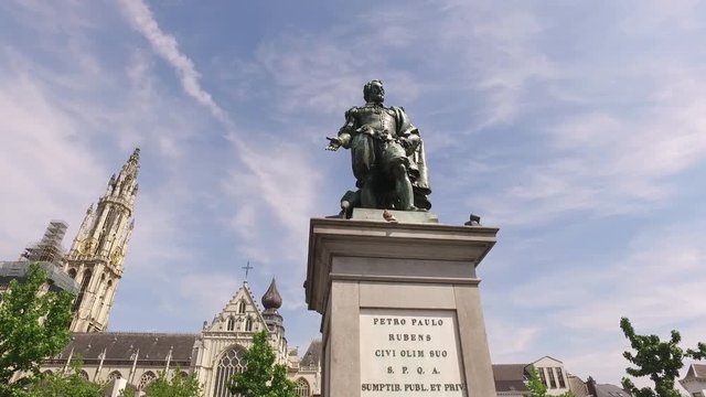 Statue petro paulo rubens in Antwerp Belgium 