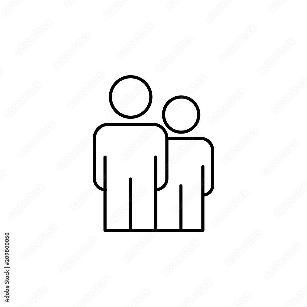 Poster employees line icon. element of business organisation icon for mobile concept and web apps. thin lin