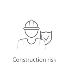 Construction Risk Insurance icon. Simple element illustration. Construction Risk Insurance symbol design from Insurance collection set. Can be used for web and mobile