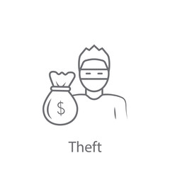 Theft icon. Simple element illustration. Theft symbol design from Insurance collection set. Can be used for web and mobile