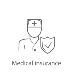 Medical Insurance icon. Simple element illustration. Medical Insurance symbol design from Insurance collection set. Can be used for web and mobile