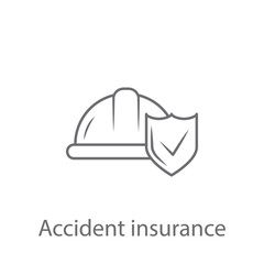 Accident insurance icon. Simple element illustration. Accident insurance symbol design from Insurance collection set. Can be used for web and mobile