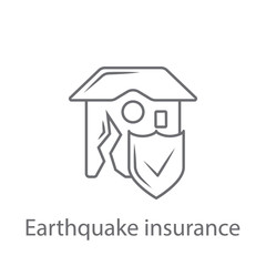 Fototapeta na wymiar Earthquakes insurance icon. Simple element illustration. Earthquakes insurance symbol design from Insurance collection set. Can be used for web and mobile