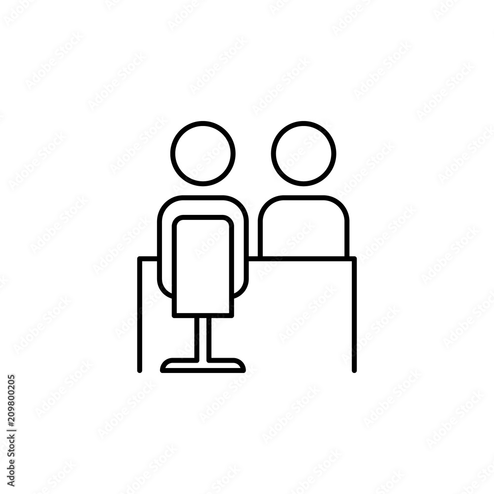 Poster customer acceptance line icon. element of business organisation icon for mobile concept and web apps