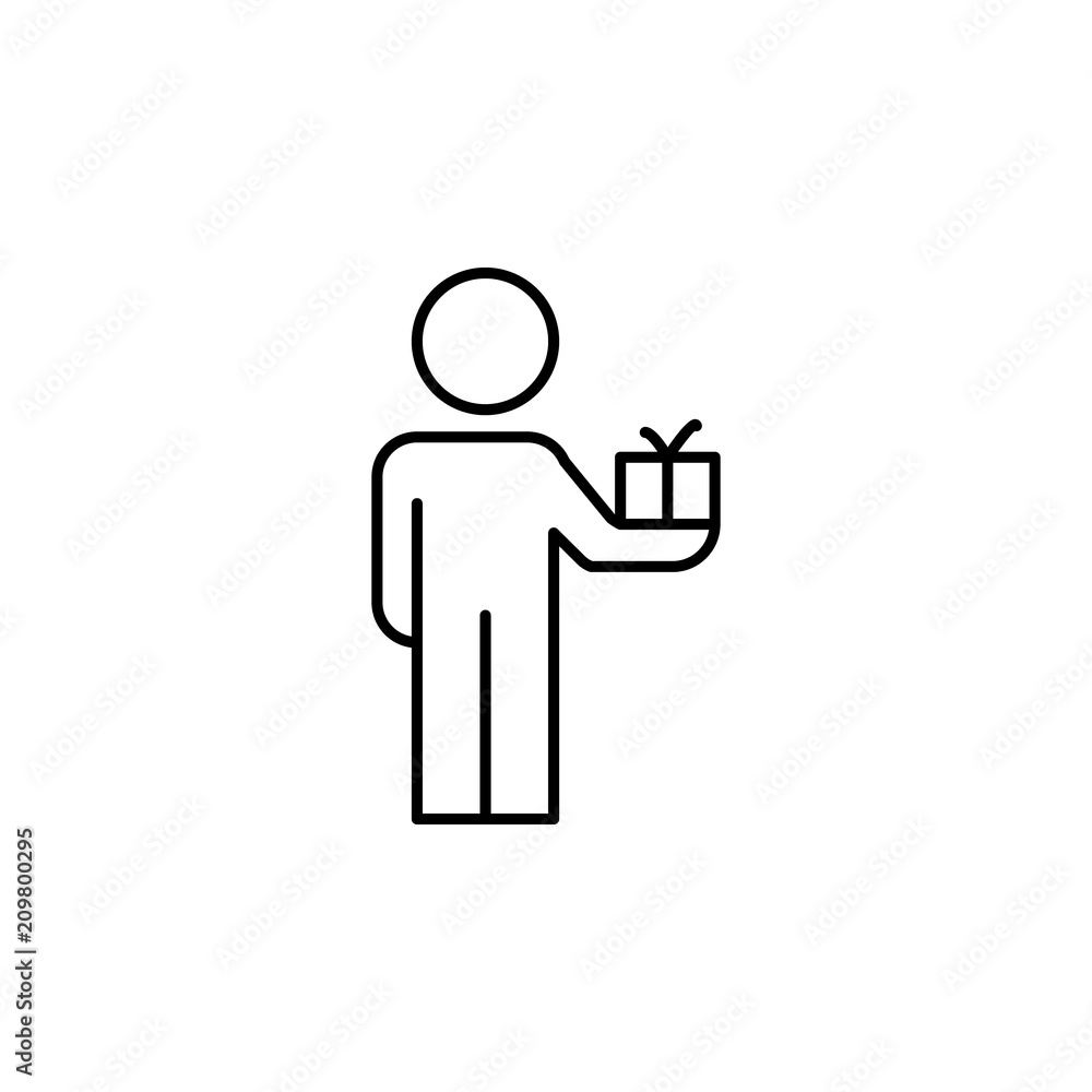 Aufkleber work bonuses line icon. element of business organisation icon for mobile concept and web apps. thin 
