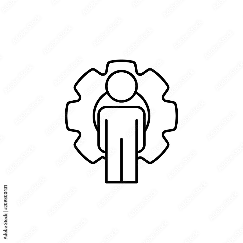 Aufkleber frame mechanism line icon. element of business organisation icon for mobile concept and web apps. th