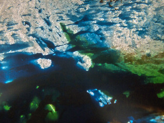 multi-colored paint on uneven surface