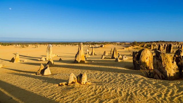 Time Lapse in the outback of western australia. Strange formations rising up from the ground.