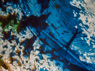 multi-colored paint on uneven surface