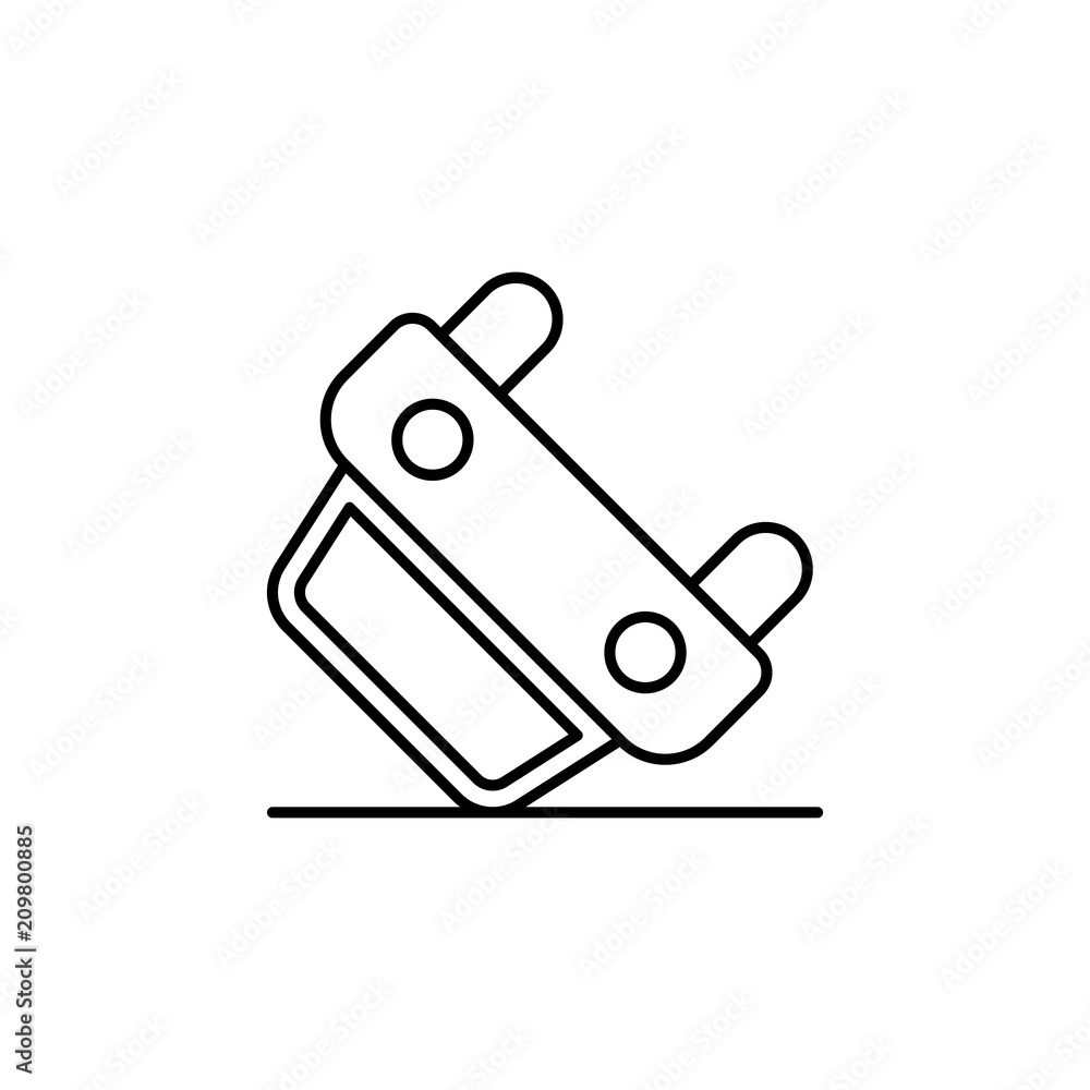 Poster inverted car line icon. element of insurance sign for mobile concept and web apps. thin line inverte