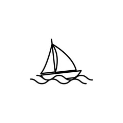 sailing yacht line icon. Element of insurance sign for mobile concept and web apps. Thin line sailing yacht icon can be used for web and mobile. Premium icon