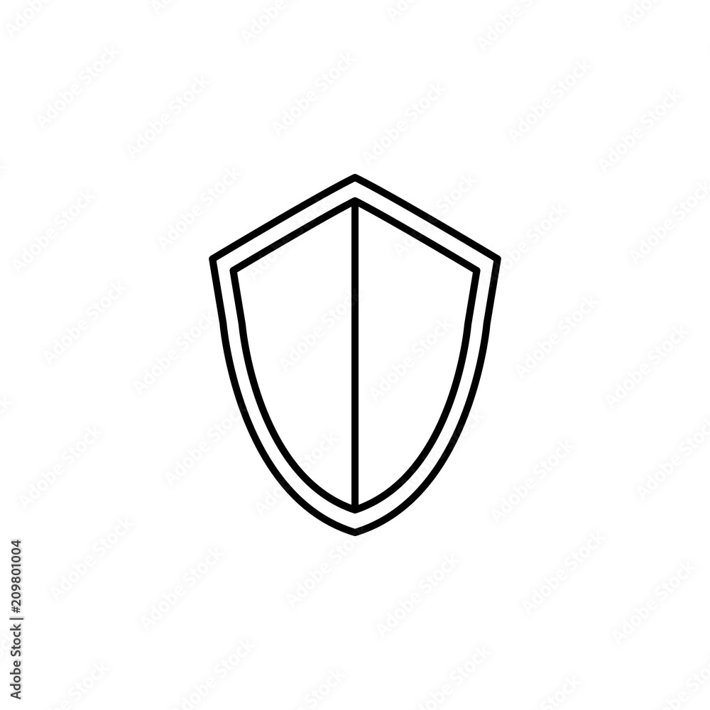 Poster shield line icon. element of insurance sign for mobile concept and web apps. thin line shield icon c
