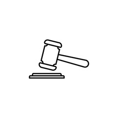 the court's decision line icon. Element of insurance sign for mobile concept and web apps. Thin line the court's decision icon can be used for web and mobile. Premium icon