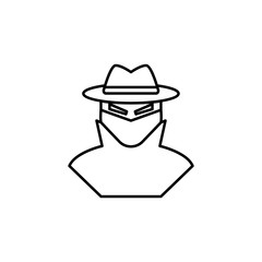 thief line icon. Element of insurance sign for mobile concept and web apps. Thin line thief icon can be used for web and mobile. Premium icon