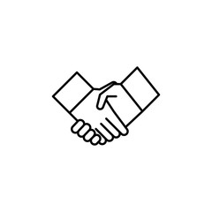 handshake line icon. Element of insurance sign for mobile concept and web apps. Thin line handshake icon can be used for web and mobile. Premium icon