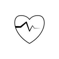 palpitation line icon. Element of insurance sign for mobile concept and web apps. Thin line palpitation icon can be used for web and mobile. Premium icon
