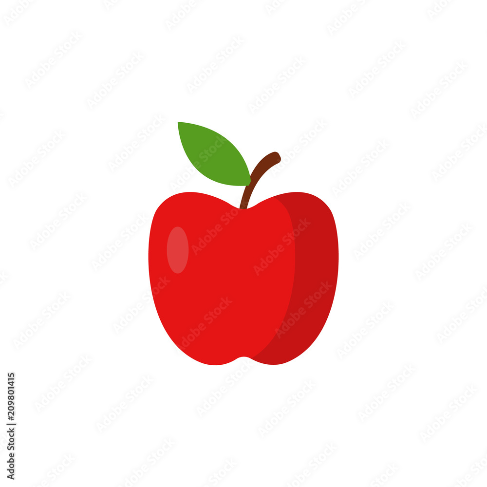 Poster apple colored illustration. element of colored food icon for mobile concept and web apps. detailed a