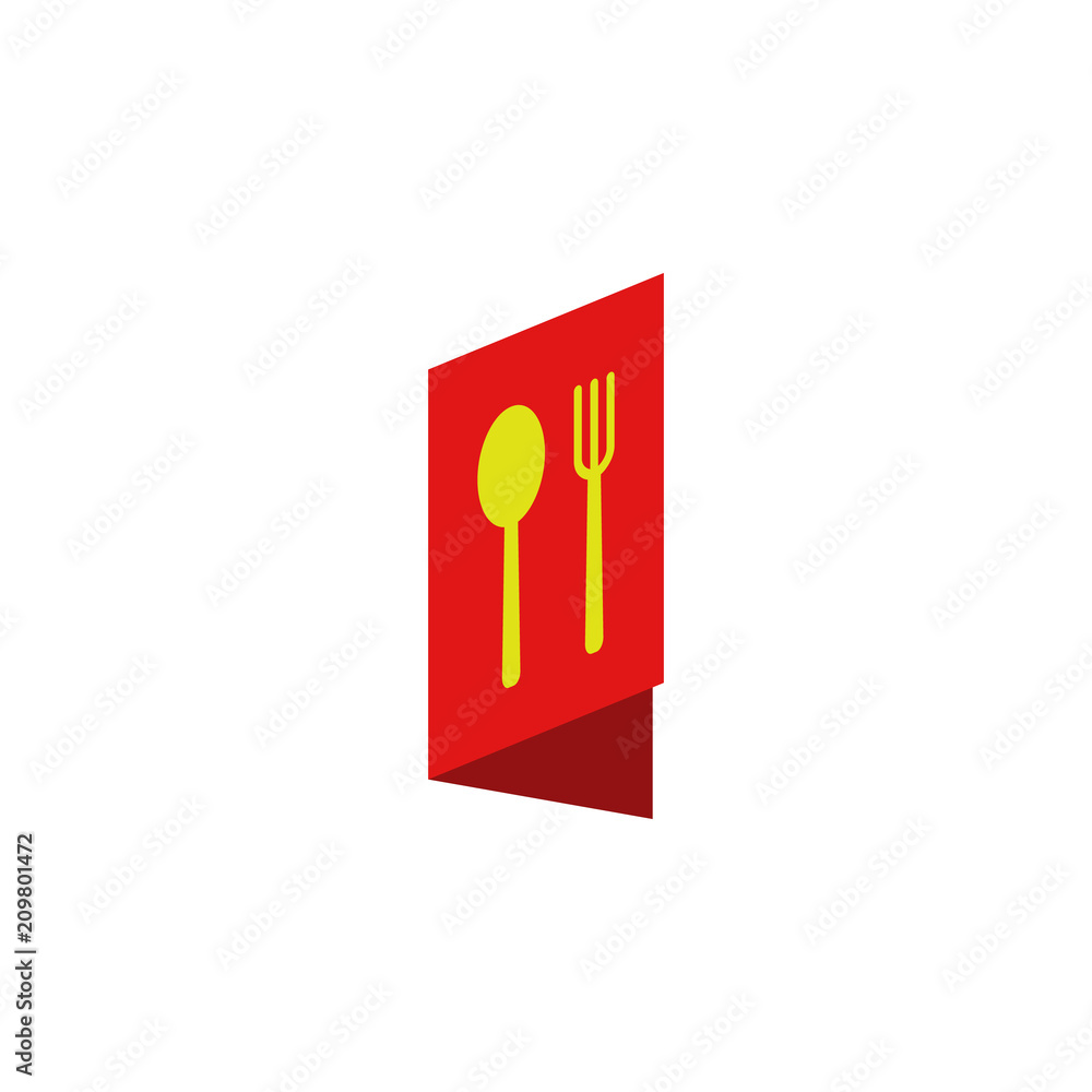Poster menu in the restaurant colored illustration. element of colored food icon for mobile concept and web